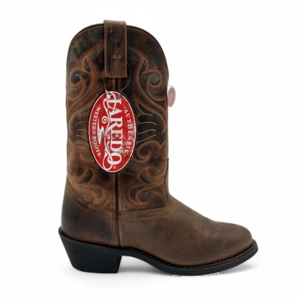 Laredo Women's Size 8 Distressed Tan  Bridget 11" R Toe Western Boots 51084 - Picture 3 of 16